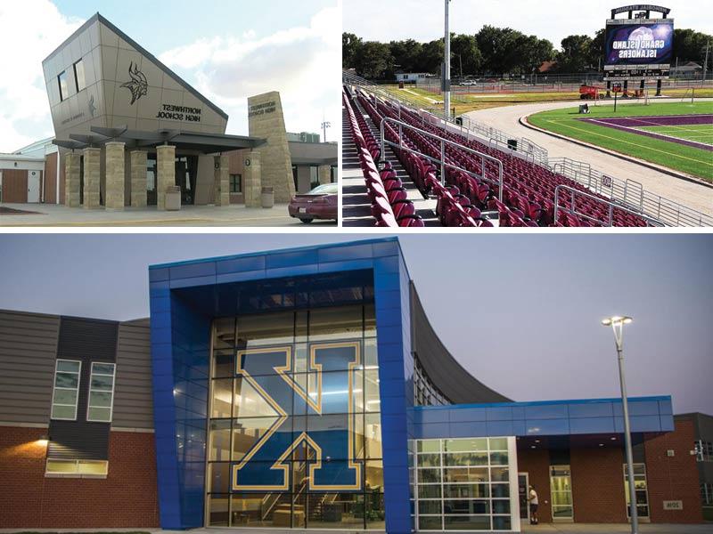 Collage of Local High Schools including Kearney High, Grand Island Senior High and Grand Island Northwest